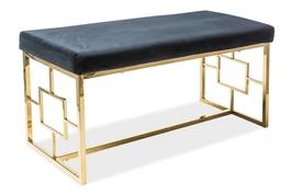 Čalouněná lavice NOIR černá/zlatá