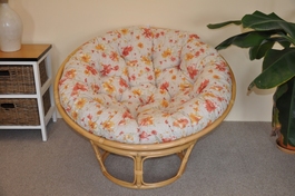 Polstr na křeslo papasan 110 cm motiv květiny