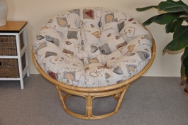 Polstr na křeslo papasan 110 cm motiv srdce LOVE