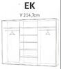 Sektorový nábytek Excel - skříň s posuvnými dveřmi EK32104
