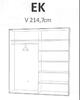 Sektorový nábytek Excel - skříň s posuvnými dveřmi EK21403