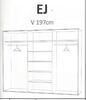 Sektorový nábytek Excel - skříň s posuvnými dveřmi EJ31801