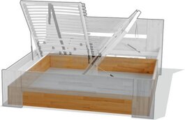 ÚP celoplošný pro postel NATTA/LEVITA , olej Bělený, dub