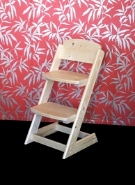 Dětská židle Luka - bílé moření