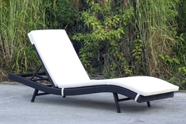 Lehátko Montana umělý ratan černé