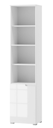 Regál 1-dveřový SELENE 12 bílá lesk