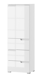 Skříň 1-dveřová se zásuvkami SELENE 11 bílá lesk