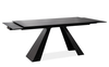 Jídelní stůl rozkládací SALVADORE černá kov/sklo