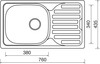 Sinks CLASSIC 760 V 0,5mm matný