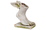 ZB1866 - Noha, dekorace z MgO keramiky s otvorem na květináč