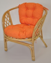 Polstr na křeslo Bahama oranžový melír