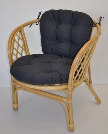 Polstr na křeslo Bahama tmavě šedý melír