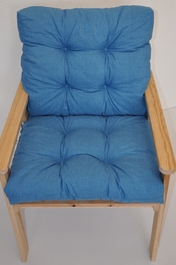 Polstr na zahradní křeslo s nízkým opěradlem - látka tyrkysový melír