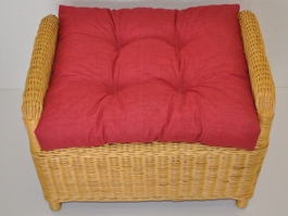 Polstr na ratanovou taburetku Ear - látka vínový melír