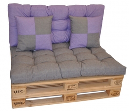 Sada polstrů veselá paleta - šedo fialová