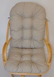 Polstr na křeslo Havai látka tmavě béžový melír