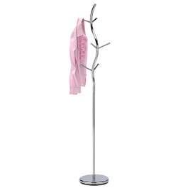 80003-09 CR - Věšák stojanový, výška 180 cm, kovová chromovaná konstrukce, nosnost 10 kg