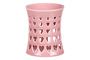 ARK3519-PINK - Aroma lampa s motivem srdíček, růžová barva, porcelán.