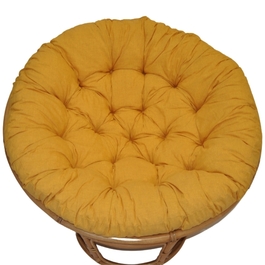 Polstr deluxe na křeslo papasan 110 cm - žlutý melír