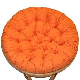 Polstr na křeslo papasan 115 cm oranžový melír