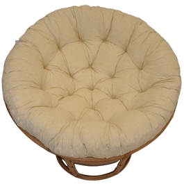 Polstr na křeslo papasan 115 cm světle béžový melír