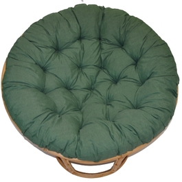 Polstr na křeslo papasan 115 cm tmavě zelený melír