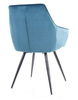 Jídelní čalouněná židle TES VELVET tyrkysová/černá
