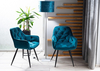 Jídelní čalouněná židle CHEERS velvet tyrkysová/černá