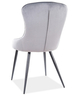 Jídelní čalouněná židle PIKA velvet šedá/černá