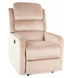 Čalouněné křeslo rozkládací PEGY velvet béžová