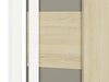Rohová šatní skříň REPENS buk fjord/bílá/šedá