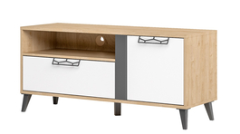 Televizní stolek DONORI 24 1D1S ořech americký/bílá/grafit