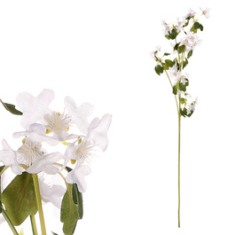 KUY068-WHITE - Clematis - umělá řezaná květina, bílá