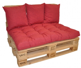 Polstry na paletový nábytek sada EASY - látka vínový melír