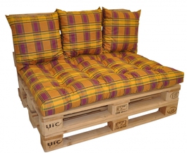 Polstry na paletový nábytek sada EASY - motiv okrová kostka