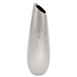 HL9011-SIL - Váza keramická, stříbrná