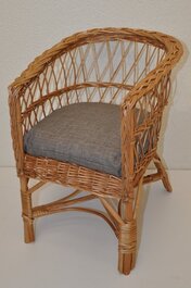 Křesílko Rudnik dětské - polstr šedý