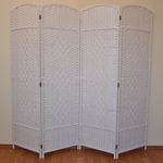 Paravan provázkový čtyřdílný barva bílá