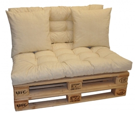 Polstry na paletový nábytek - látka světle béžový melír