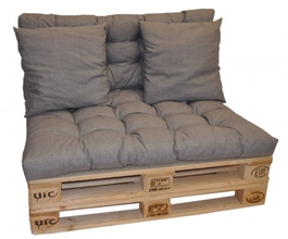 Polstry na paletový nábytek - látka šedý melír