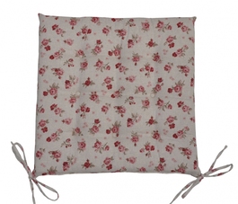 Sedák 9 prošití - látka motiv růže