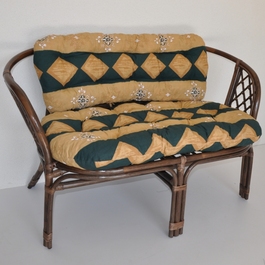 Polstr na lavici Bahama zelený motiv