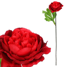 KN6160-RED - Pivoňka - umělá řezaná květina, červená