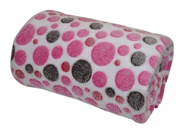 Deka mikroplyš 150x200 cm - puntíky růžové