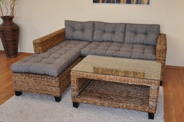 Sedací souprava Penang pravá polstry šedý melír