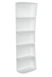 Regál ke skříni CR bílá diamant