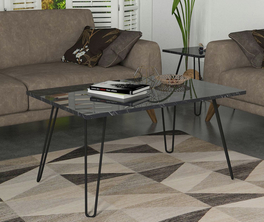 Konferenční stolek DEKARA mramor černý