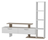 Televizní stolek s regálem MELROSE bílá/cordoba