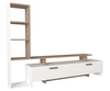 Televizní stolek s regálem SHENDI bílá/cordoba