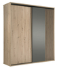 Šatní skříň s posuv. dveřmi BARBUS dub artisan/černá